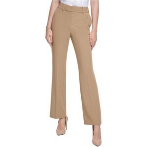 Tommy Hilfiger Womens Sutton Slim Dress Pants, Brown, 14, DM